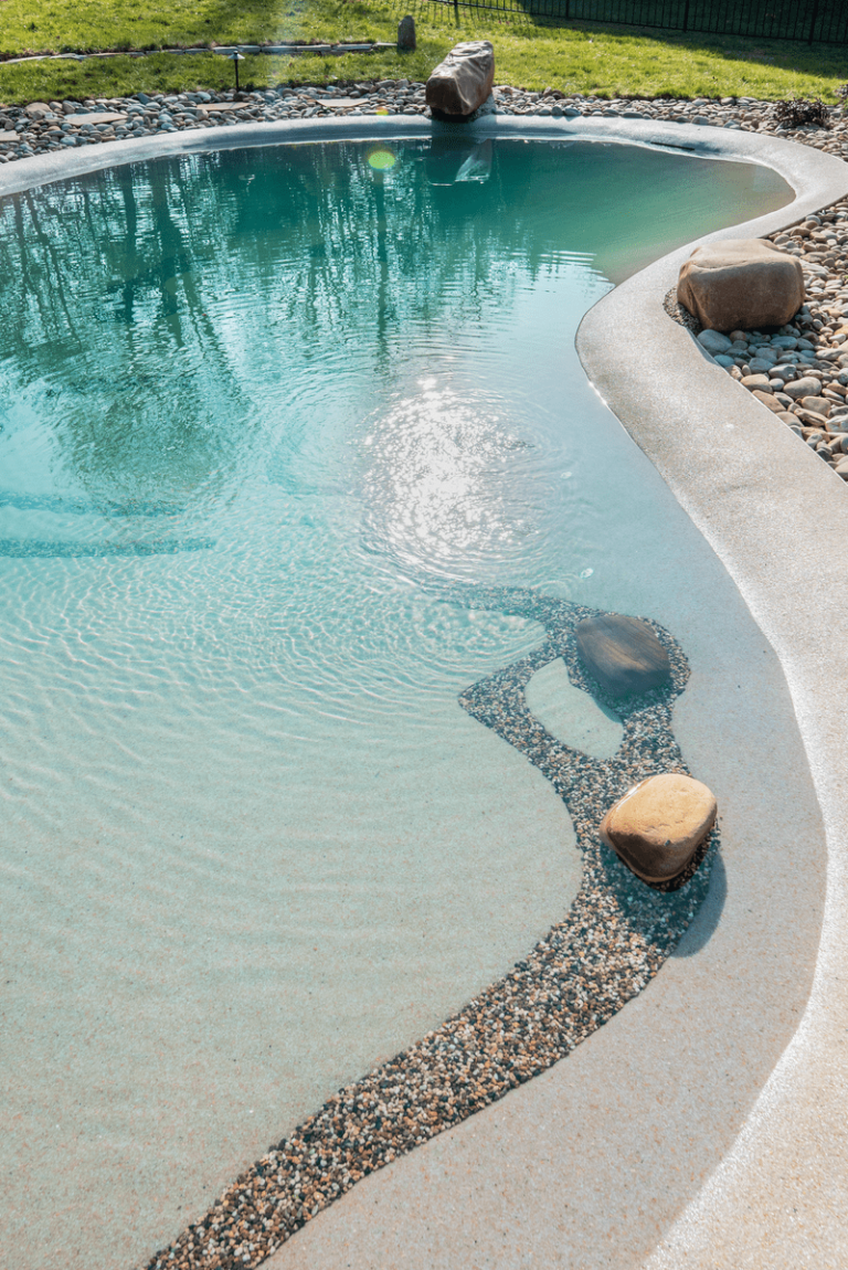biodesign pool, biodesign swimming pool, biodesign pool reviews, antimicrobial resin, bench style pool, living pool, beach entry pool, inground pools